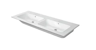 Раковина, Duravit, ME by Starck, шгв 1300*490*180, двойная, с 2 переливами, отверстия для смесителя-отсутствуют, цвет-белый