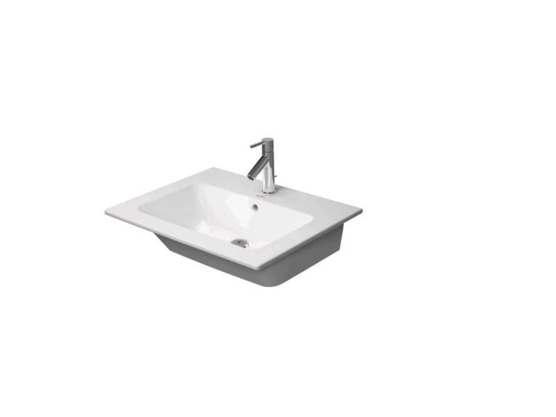 Раковина, Duravit, ME by Starck, шгв 630*490*180, отверстия для смесителя-отсутствуют, цвет-белый