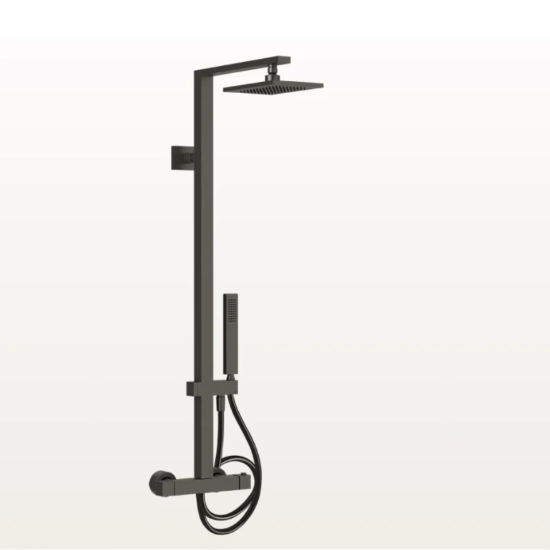Душевая стойка, Gessi, Rettangolo, цвет-Black Metal Brushed PVD
