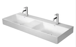 Раковина, Duravit, DuraSquare, шг 1200*470, двойня, отверстия для смесителя-1, цвет-белый