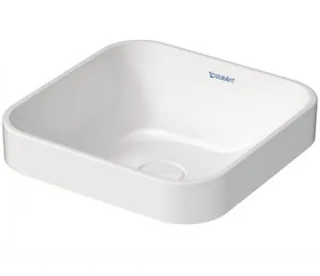 Раковина, Duravit, Happy D.2 Plus, шгв 400*400*165, отверстия для смесителя-отсутствуют, цвет-белый
