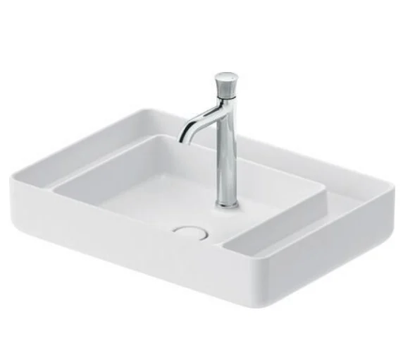 Раковина, Duravit, Bento Starck Box, шгв 650*460*145, отверстия для смесителя-1, HygieneGlaze, цвет-белый шелковисто-матовый (White Satin Matt)