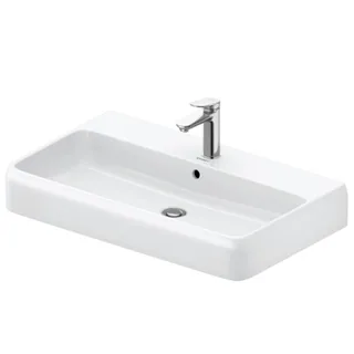 Раковина, Duravit, Qatego, шгв 800*470*155, шлифованная, отверстия для смесителя-1, цвет-белый