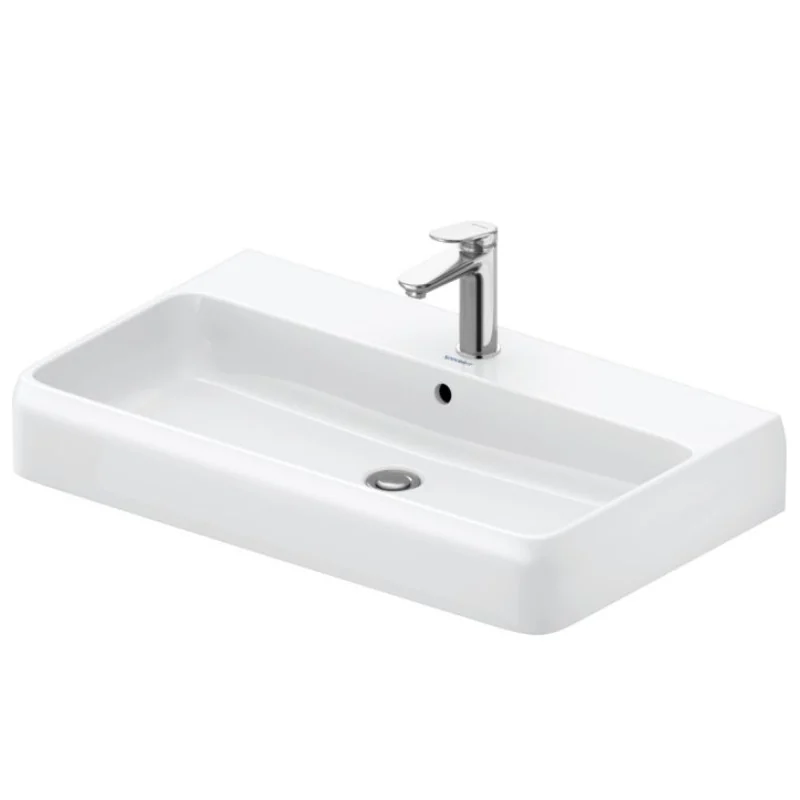 Раковина, Duravit, Qatego, шгв 800*470*155, шлифованная, отверстия для смесителя-1, цвет-белый