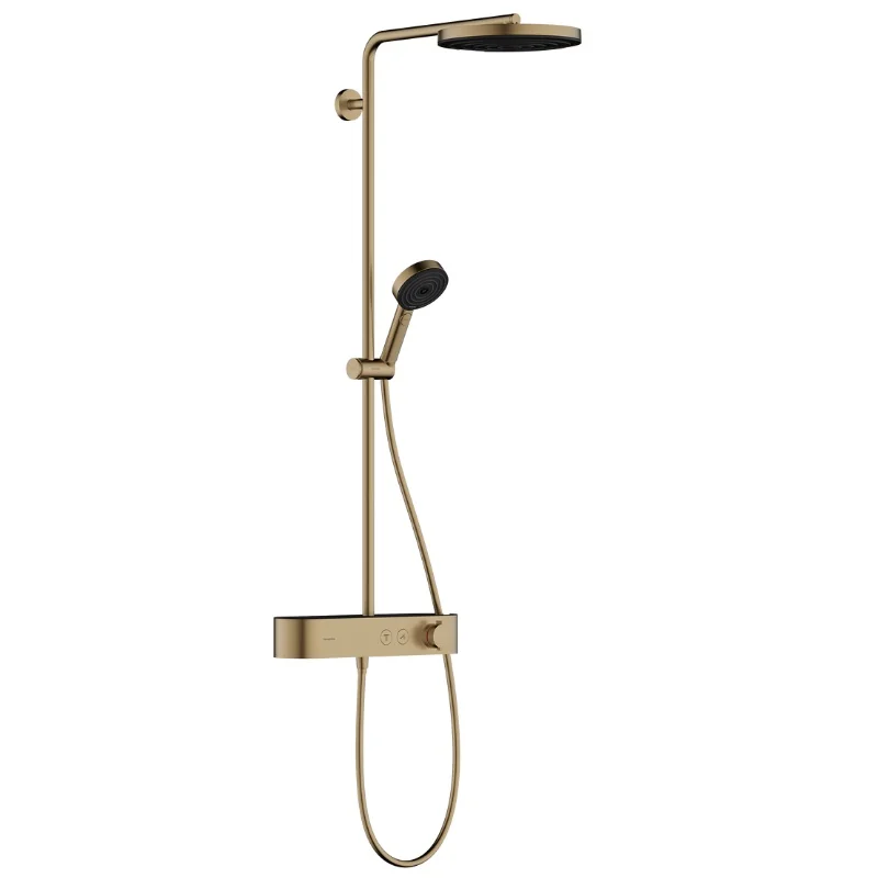 Душевая стойка, Hansgrohe, Pulsify S, цвет-бронза шлифованная
