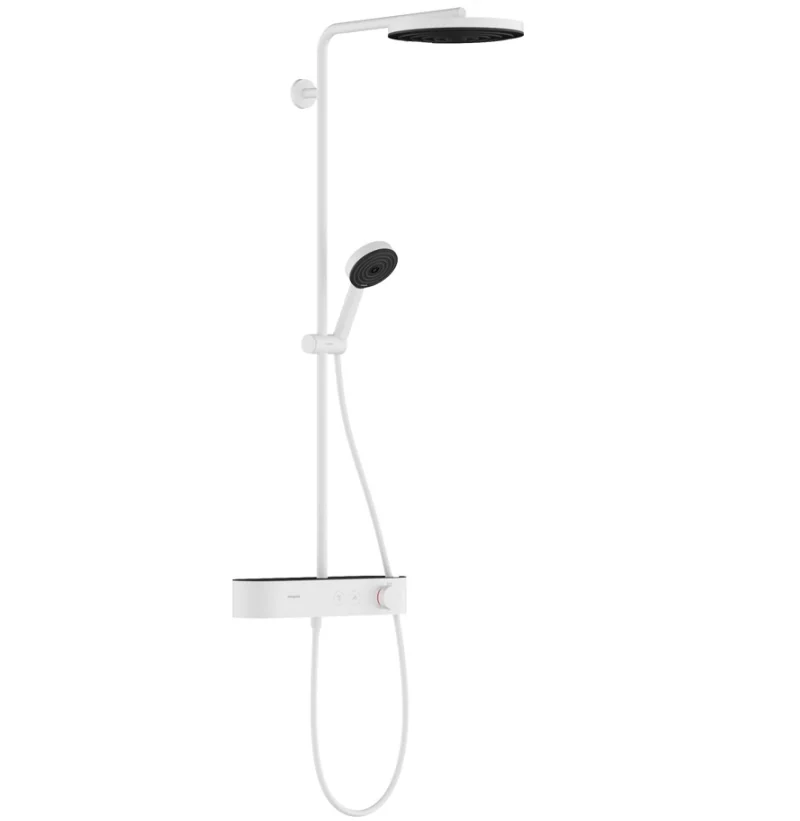 Душевая стойка, Hansgrohe, Pulsify S, цвет-белый матовый