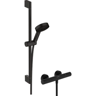 Душевой гарнитур, Hansgrohe, Pulsify Select, 105, цвет-черный матовый