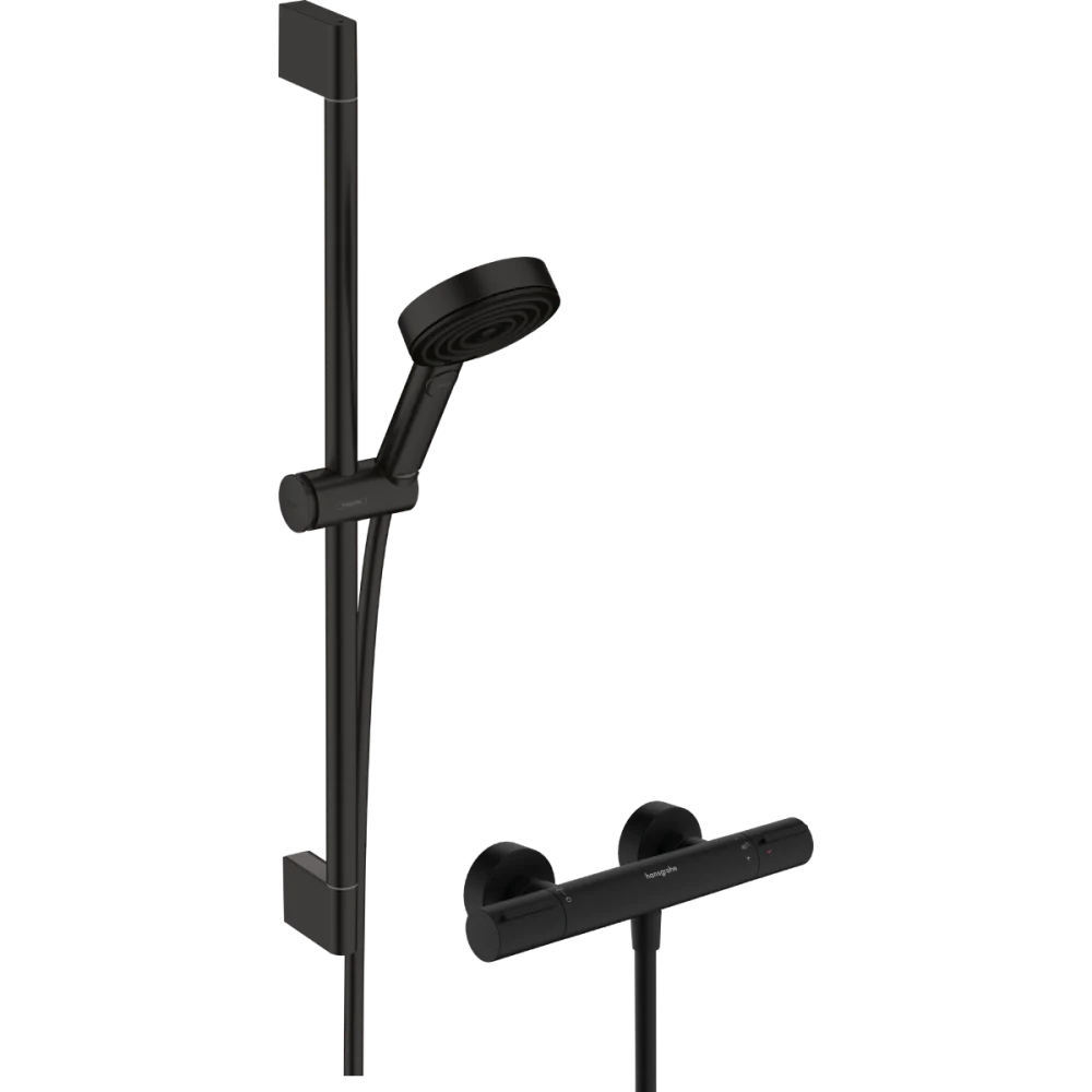 Душевой гарнитур, Hansgrohe, Pulsify Select, 105, цвет-черный матовый