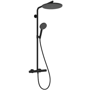 Душевая стойка, Hansgrohe, Raindance Alive, цвет-чёрный матовый