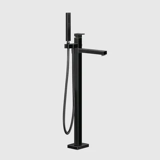 Смеситель для ванны и душа, Gessi, Rettangolo, напольный, цвет-Black Metal PVD