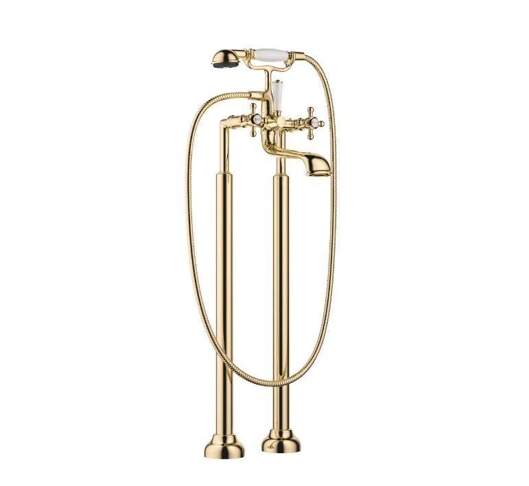Смеситель для ванны и душа, Dornbracht, Madison, напольный, цвет-латунь (Brass, Polished Brass)