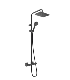 Душевая стойка, Hansgrohe, Vernis Shape, цвет-черный матовый