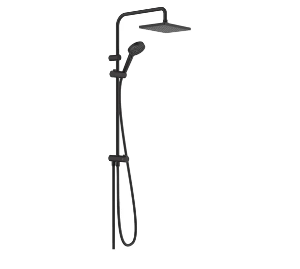 Душевая стойка, Hansgrohe, Vernis Shape, цвет-черный матовый