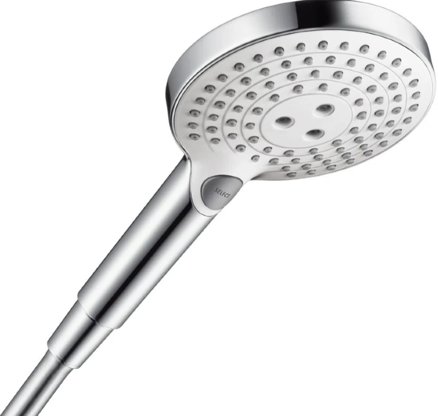 Ручной душ, Hansgrohe, Raindance Select S, EcoSmart, 120, цвет-белый/хром
