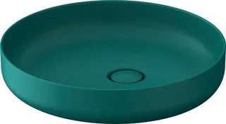 Раковина, Duravit, DuroCast, UltraResist, шгв 460*460*130, отверстия для смесителя-отсутствуют, цвет-Аквамарин матовый