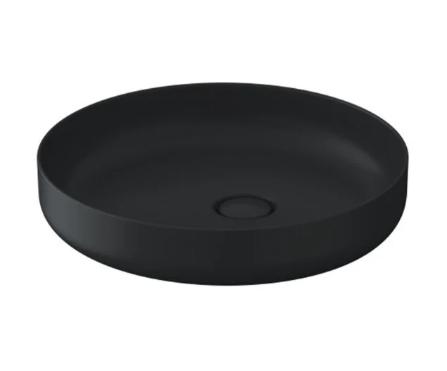 Раковина, Duravit, Vitrium, DuroCast UltraResist, шгв 460*460*130, отверстия для смесителя-отсутствуют, цвет-темно-серый матовый