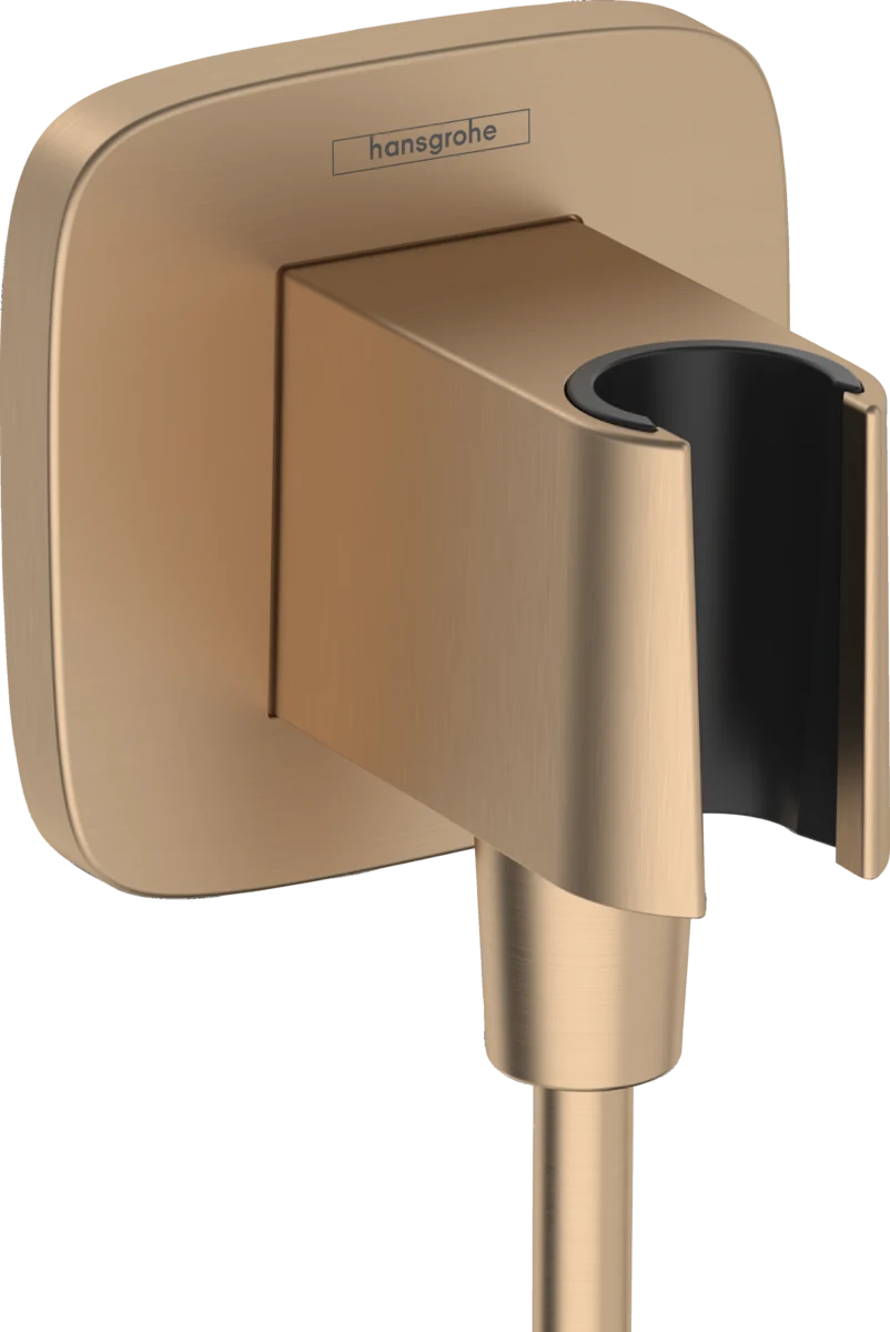 Шланговое подсоединение, Hansgrohe, FixFit Q, цвет-шлифованная бронза