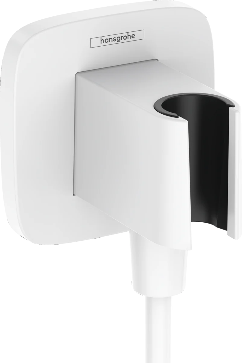 Шланговое подсоединение, Hansgrohe, FixFit Q, цвет-белый матовый