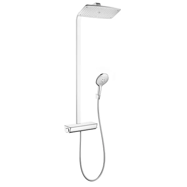 Душевая стойка, Hansgrohe, Raindance E, цвет-белый/хром