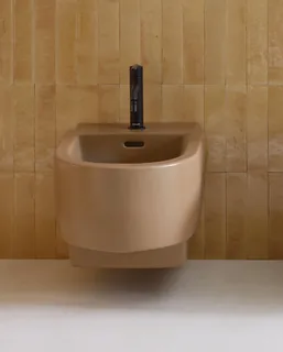 Биде, Duravit, Balcoon, подвесной, шгв 365*540*290, DuraShield, отверстия для смесителя-1, с переливом, цвет-Clay terra matt
