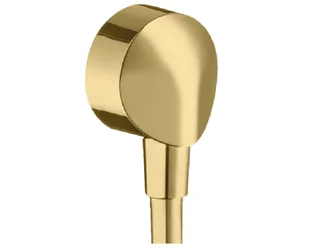 Шланговое подсоединение, Hansgrohe, Fixfit, без клапана обратного тока E, цвет-полированное золото