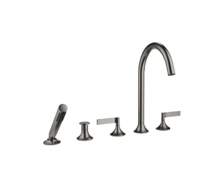 Смеситель для ванны и душа, Dornbracht, Vaia, на борт ванны, цвет-Dark Platinum сатинированная