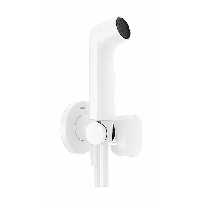 Гигиенический душ, Hansgrohe, S 1jet EcoSmart+, с запорным вентилем, для холодной воды, цвет-белый матовый