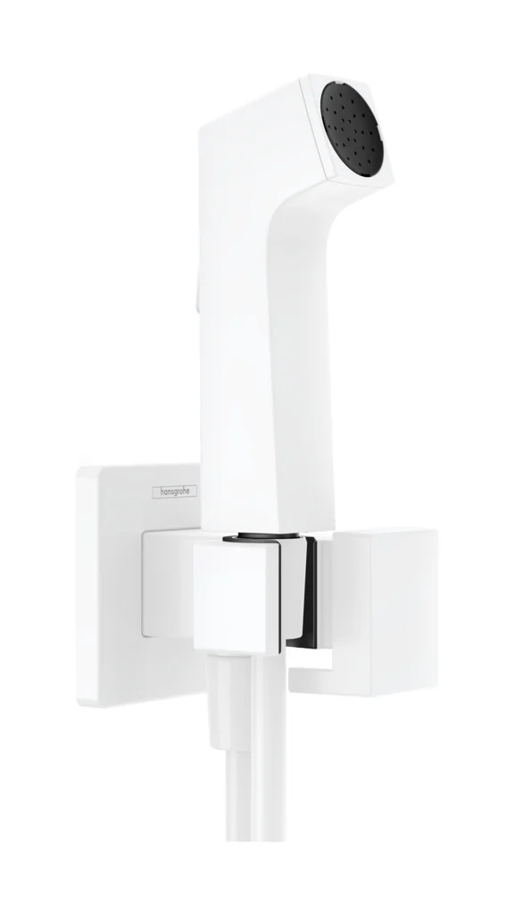 Гигиенический душ, Hansgrohe, E 1jet EcoSmart+, с запорным вентилем, для холодной воды, цвет-белый матовый