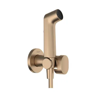 Гигиенический душ, Hansgrohe, S 1jet EcoSmart+, со смесителем, цвет-шлифованная бронза — иконка