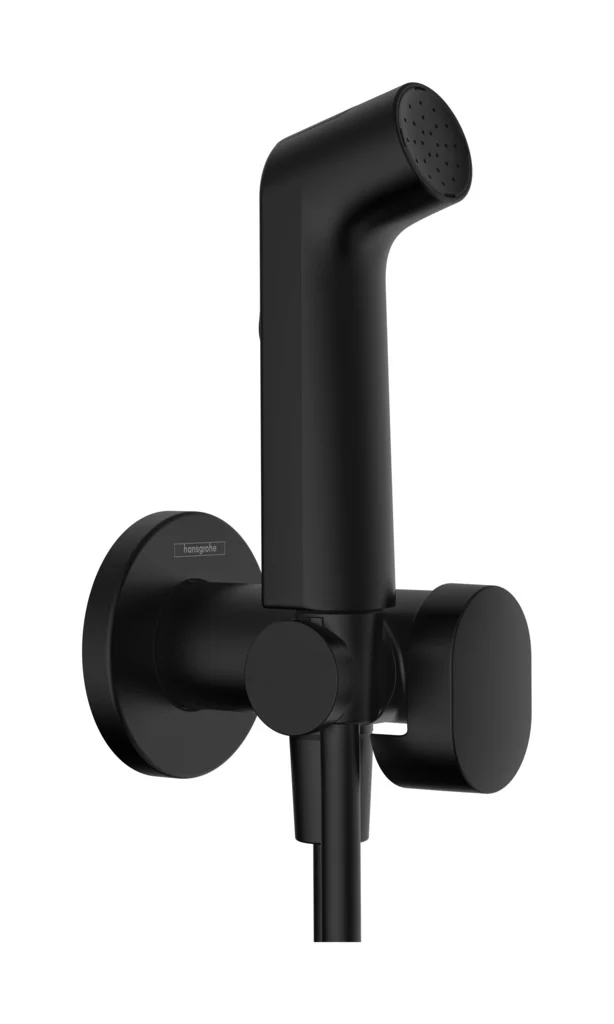 Гигиенический душ, Hansgrohe, S 1jet EcoSmart+, со смесителем, цвет-чёрный матовый