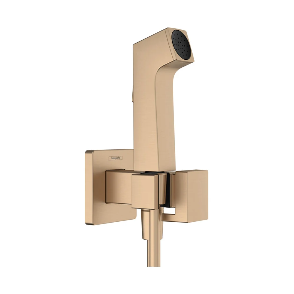 Гигиенический душ, Hansgrohe, E 1jet EcoSmart+, со смесителем, цвет-шлифованная бронза