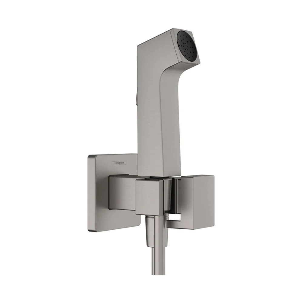 Гигиенический душ, Hansgrohe, E EcoSmart+, цвет-шлифованный черный хром