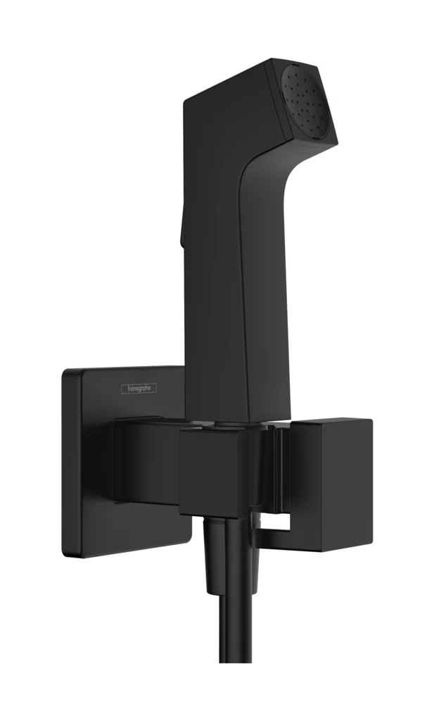 Гигиенический душ, Hansgrohe, E 1jet EcoSmart+, со смесителем, цвет-чёрный матовый