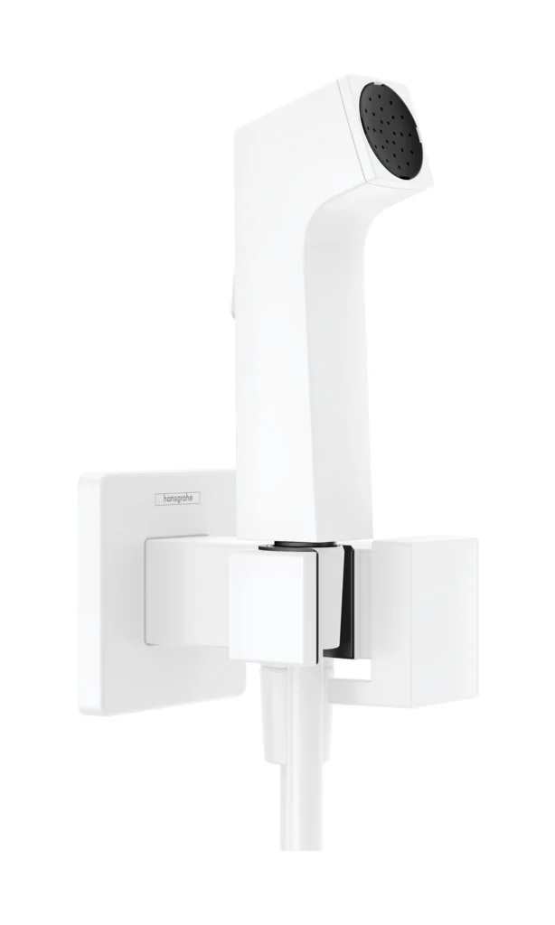 Гигиенический душ, Hansgrohe, E 1jet EcoSmart+, со смесителем, цвет-белый матовый