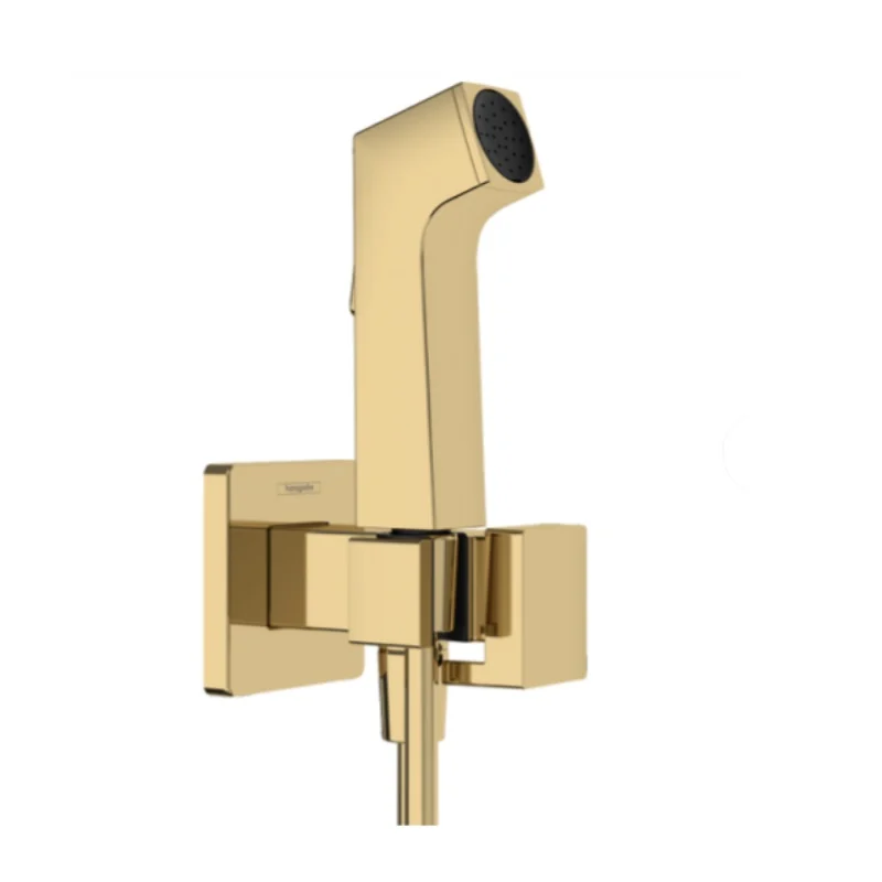 Гигиенический душ, Hansgrohe, E 1jet EcoSmart+, со смесителем, цвет-золото полированное