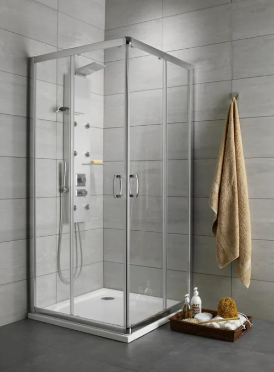 Душевая кабина, Radaway, Premium Plus C, шгв 1000*1000*1900, петли-универсальные (слева или справа), хром, цвет стекл-прозрачный, Easy Clean