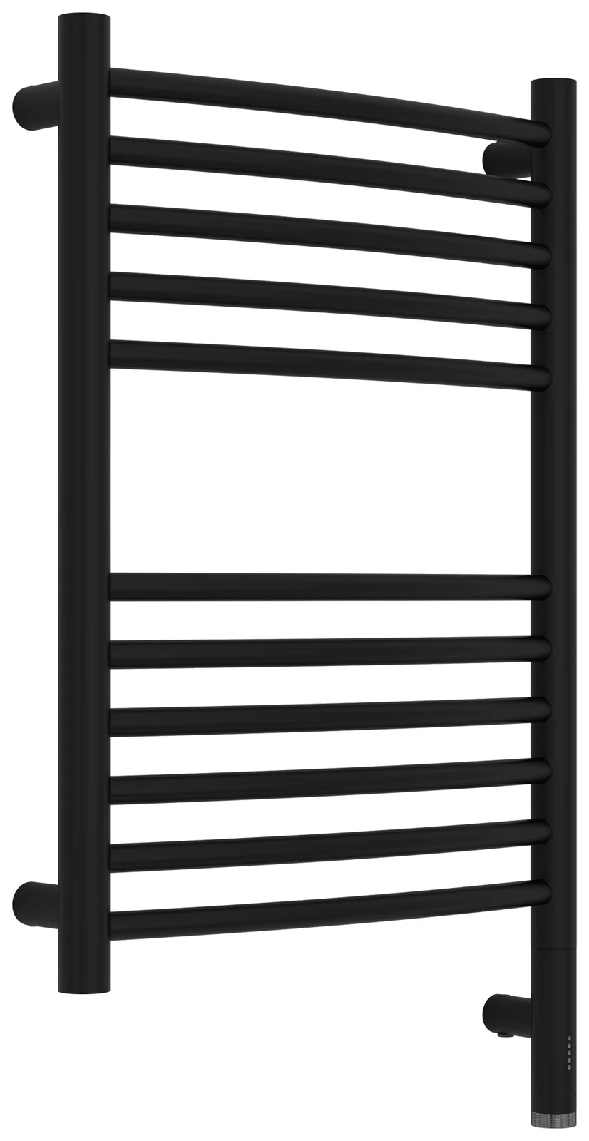 Полотенцесушитель, Сунержа, Богема 3.1, выгнутая, шгв 432*87*724, нижнее справа, МЭМ, цвет-чёрный матовый