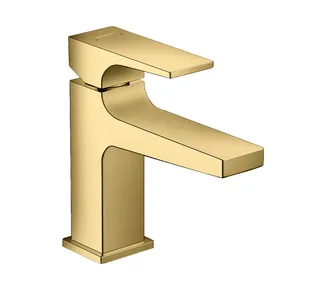 Смеситель для раковины, Hansgrohe, Metropol, цвет-полированное золото