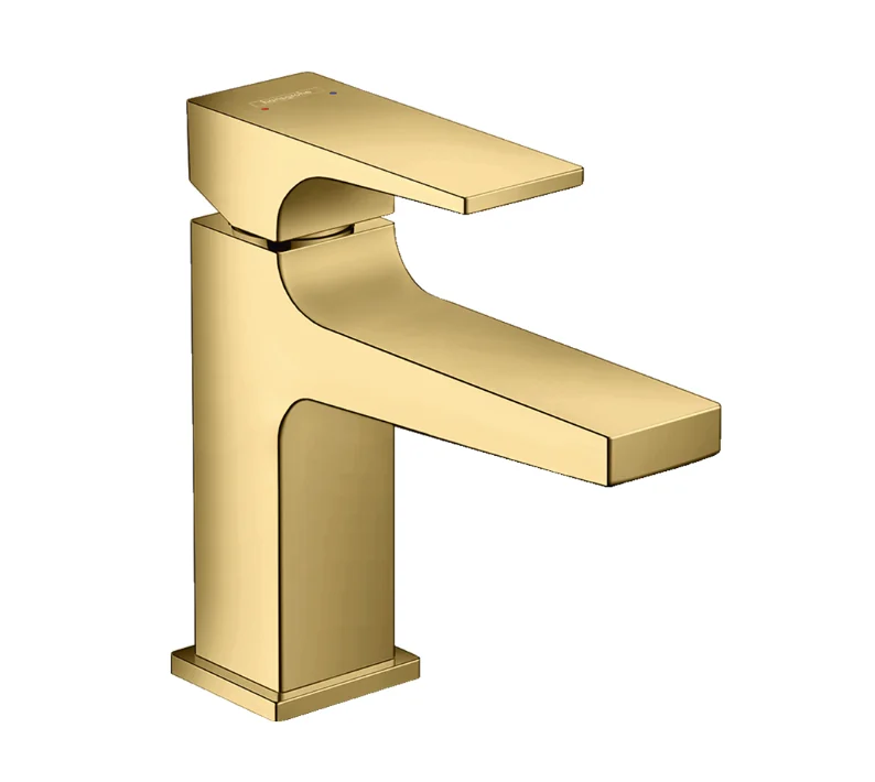 Смеситель для раковины, Hansgrohe, Metropol, цвет-полированное золото