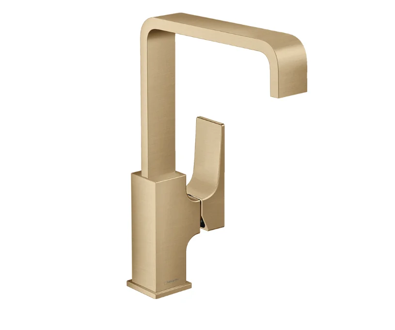 Смеситель для раковины, Hansgrohe, Metropol, цвет-шлифованная бронза