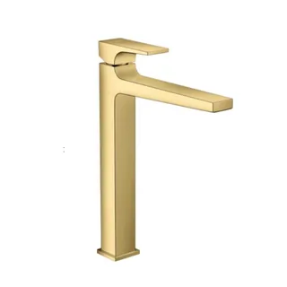 Смеситель для раковины, Hansgrohe, Metropol, цвет-полированное золото