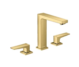 Смеситель для раковины, Hansgrohe, Metropol, цвет-полированное золото