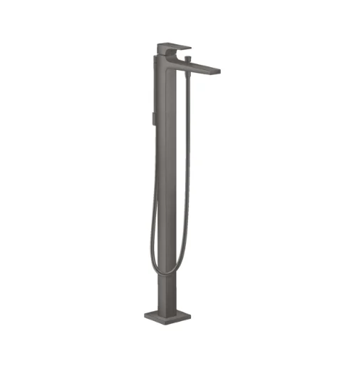 Смеситель для ванны и душа, Hansgrohe, Metropol, напольный, цвет-шлифованный черный хром