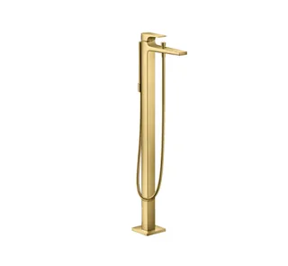 Смеситель для ванны и душа, Hansgrohe, Metropol, напольный, цвет-полированное золото