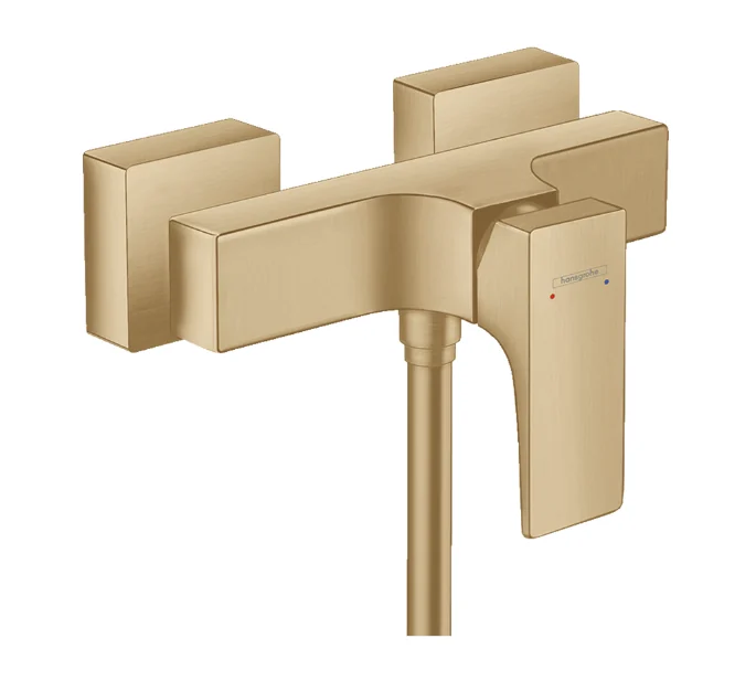 Смеситель для душа, Hansgrohe, Metropol, на 1 потребитель, настенный, цвет-шлифованная бронза