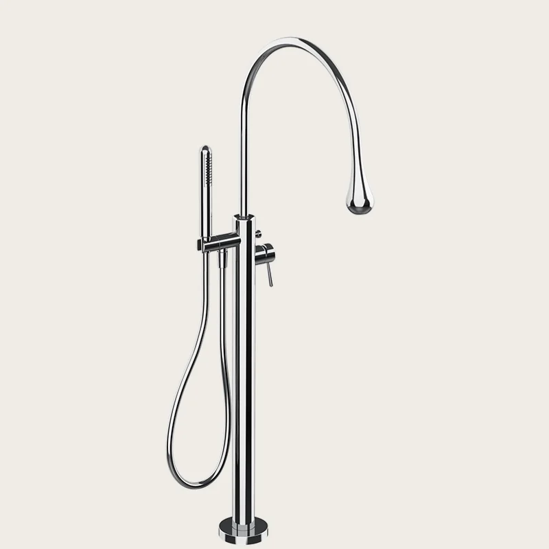 Смеситель для ванны и душа, Gessi, Goссia, напольный, цвет-хром