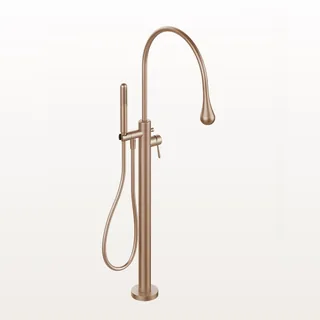 Смеситель для ванны и душа, Gessi, GOCCIA, напольный, цвет-Copper Brushed PVD — иконка