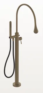 Смеситель для ванны и душа, Gessi, GOCCIA, напольный, цвет-Antique Brass