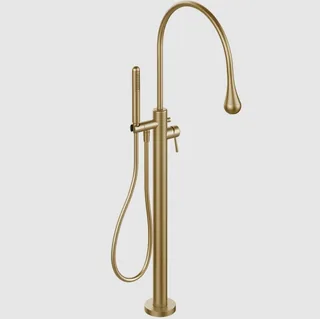 Смеситель для ванны и душа, Gessi, Goссia, напольный, цвет-Warm Bronze Brushed PVD