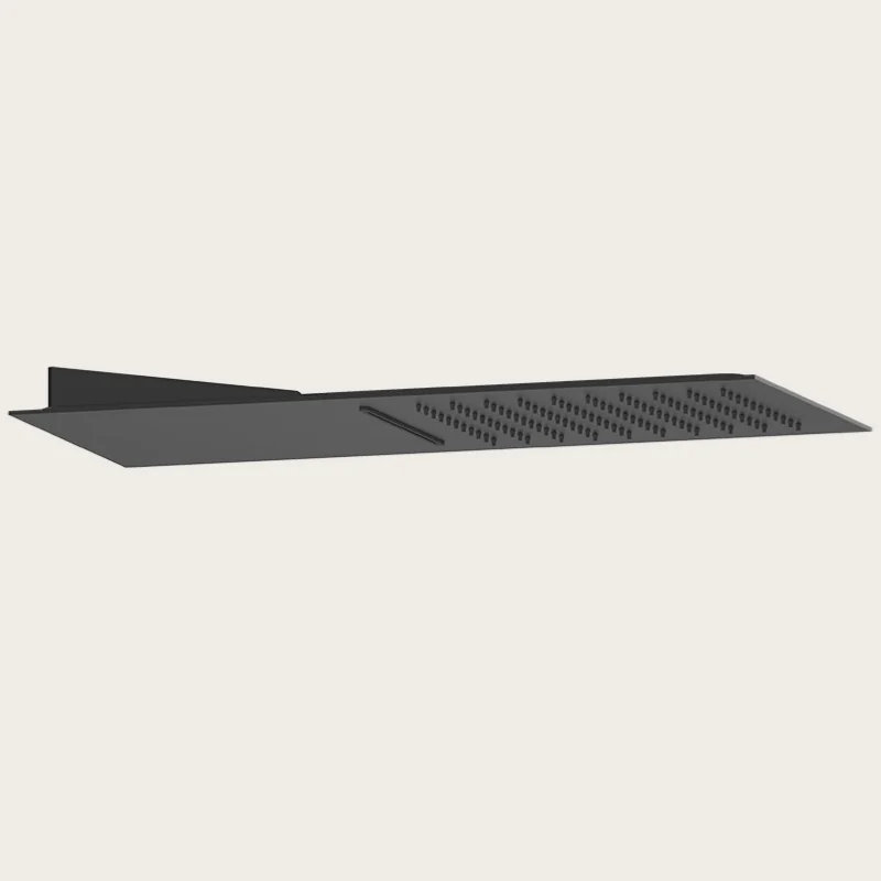 Душевая система, Gessi, Tremillimetri, 195*550, цвет-черный матовый